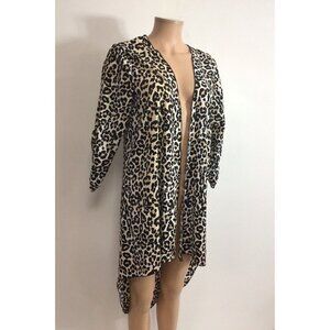 Flint & Moss Leopard Blouse Cocktail Jacket Womens Large New $59